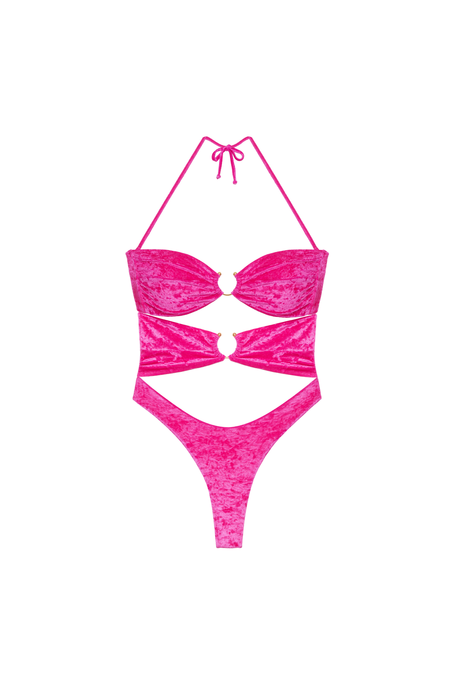 Detal materiału welurowego i złotych ozdób