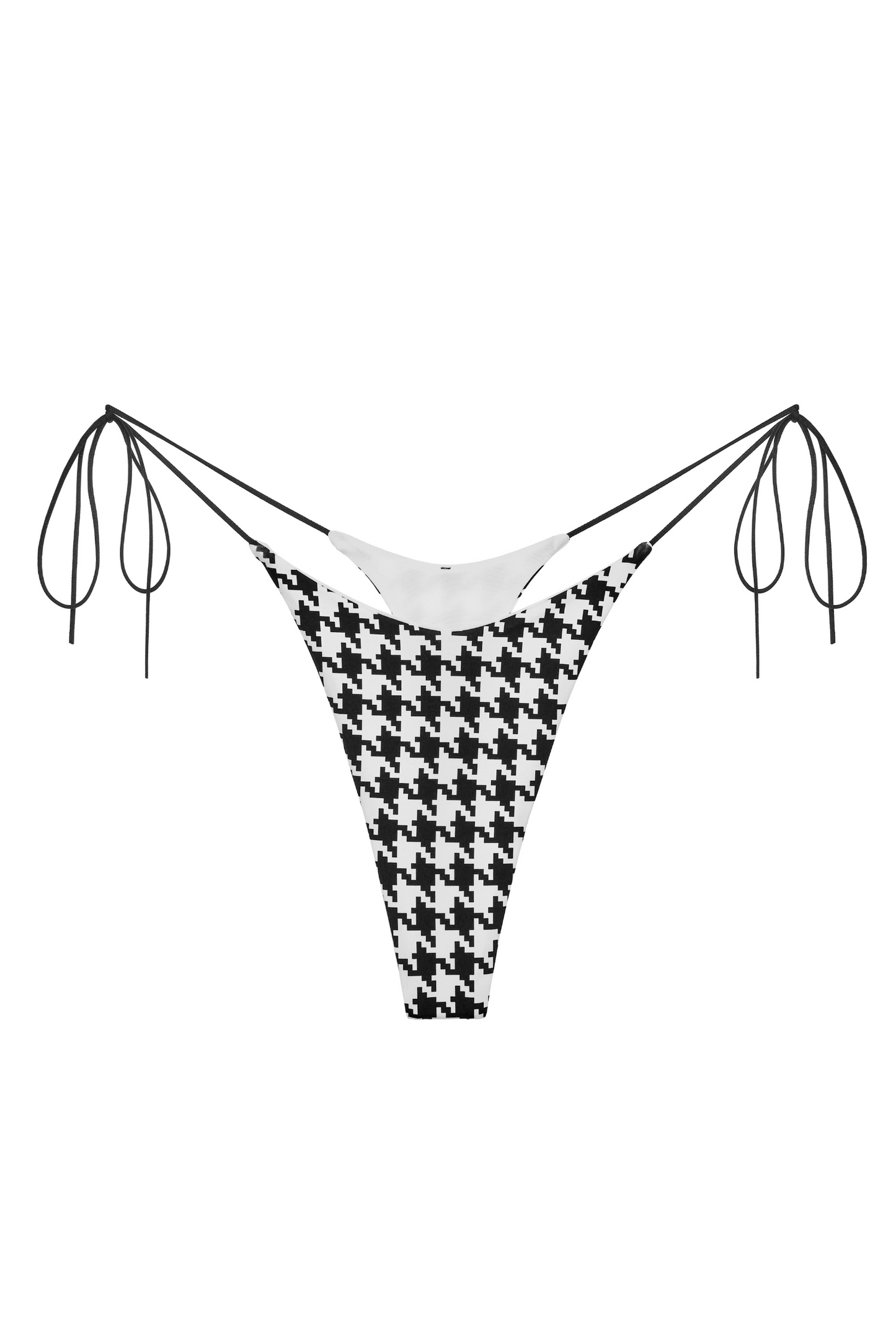 Bottom Catch Me – packshot z przodu, krój w pepitkę z regulowanym wiązaniem po bokach.