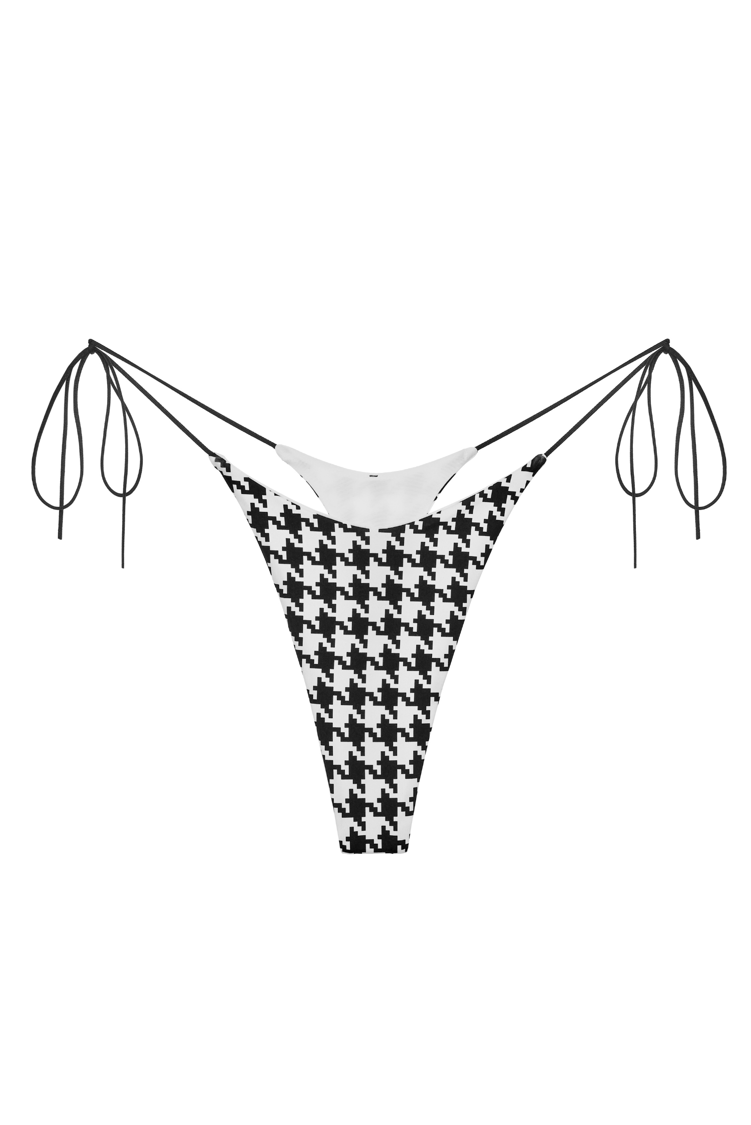 Bottom Catch Me – packshot z przodu, krój w pepitkę z regulowanym wiązaniem po bokach.